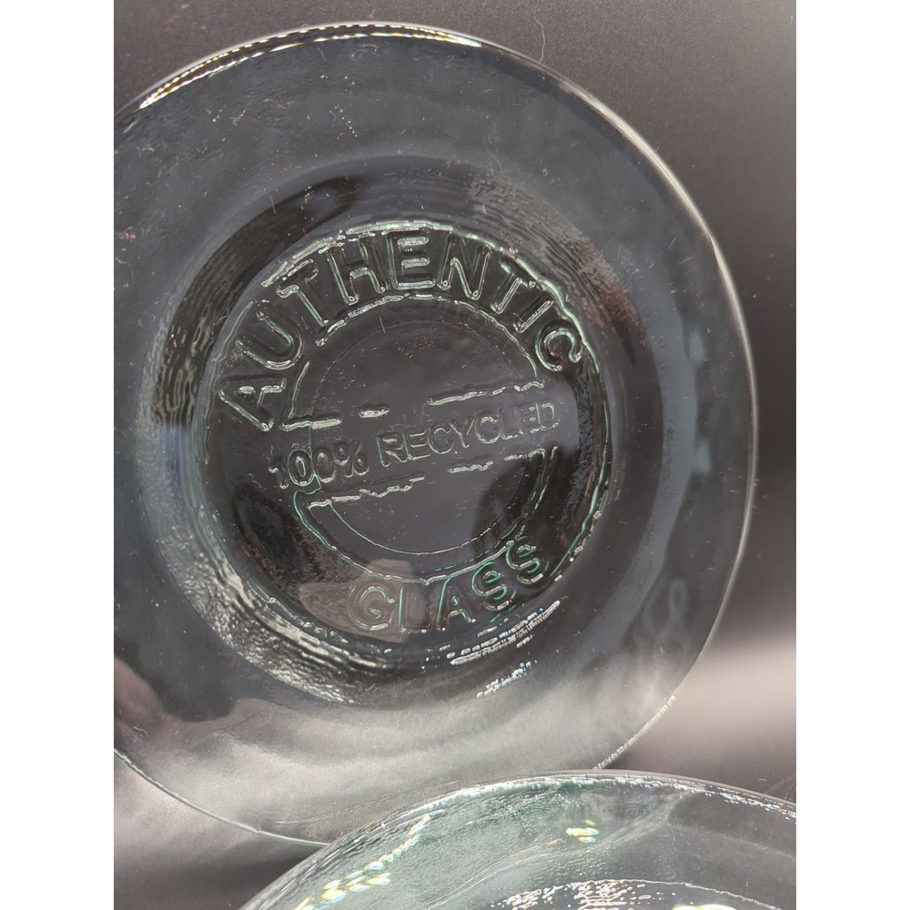 Vidrios San Miguel Recycled Glass Salad Plates 7.5 Inch Clear Set of 2 Spain